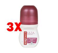 3 X BOROTALCO Deodorante Roll-On 50 ml con Profumo di Talco e Rosa