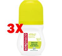 3 X BOROTALCO Deodorante Roll-On 50 ml Profumo di Cedro e Lime