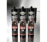 3 x Bostik Grizzly Montage Power Colla di Montaggio Tutti i Materiali