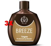 3 X Breeze Deodorante Profumato Squeeze Argan 100 Ml