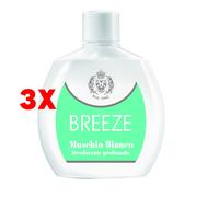 3 X Breeze Deodorante Profumato Squeeze Muschio Bianco 100 Ml