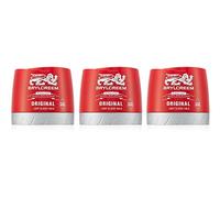 3 x Brylcreem ORIGINAL LIGHT GLOSSY HOLD Mens Hair Styling Cream Red Tub 150ml