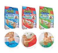 3 x bundle gelli baff da zimpli blu rosso e verde trasforma l'acqua in goo colorato! Giocattolo sensoriale e bagno per bambini