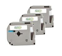 3 x Callmenew PF-B MK-221 compatibili con Brother M-K221 9 mm/8 m White ricambio per MK-221 Brother PT-65 9 mm per P-Touch PT-65 PT-60 PT-90 PT-55 PT-M95 PT-85 PT-80, nero su bianco