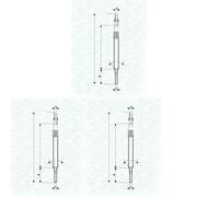3 x Candela a incandescenza MAGNETI MARELLI per AUDI, PORSCHE, SEAT, SKODA, VW