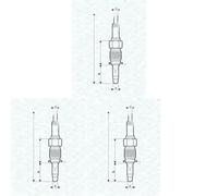3 x Candela a incandescenza MAGNETI MARELLI per AUDI, SEAT, SKODA, VW 80 B4, A3