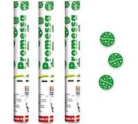 3 x Cannone SPARACORIANDOLI PROMESSA - Tubo lancia coriandoli 30cm