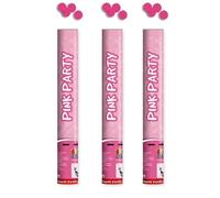 3 x Cannone Tubo Sparacoriandoli ROSA 40CM