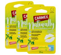 12 x Carmex NATURALMENTE Balsamo Labbra Alla Pera Idratante Naturale Stick 4.25g