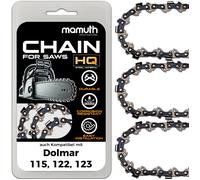 3 x catena per motosega 50 cm 1,5 mm 3/8" 72 TG per Dolmar 115, 122, 123