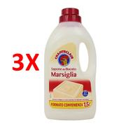 3 X Chanteclair Detersivo Liquido Bucato Lavatrice Marsiglia 27 Lavaggi 1,5 Lt