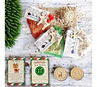 3 x cibo magico per renne, biodegradabile, polvere di avena magica glitterata - riempitivo per scatole di Babbo Natale - attività artigianali per bambini Tradizione con decorazione per albero di
