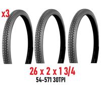 3 x Copertoni 26 x 2 x 1 3/4 CARRETTO, FURGONCINO, Risciò, Carrello ecc