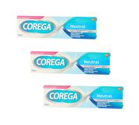 3 x Corega Neutral Denture Adhesive Cream 40 g - SPEDIZIONE GRATUITA
