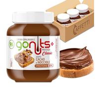 3 x Crema Proteica Gonuts Classic, Spalmabile Gusto Cacao e Nocciole con 25% di Proteine, Senza Glutine, Daily Life (3 Confezioni da 350 grammi)