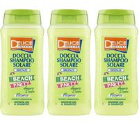 3 x DELICE GEL DOCCIA SHAMPOO SOLARE ANGURIA E CEDRO MANTIENE ABBRONZATURA 300