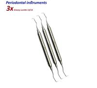3 x Dentale Strumenti Parodontale Gracey Curettes 13/14 Calculus remover hygiene