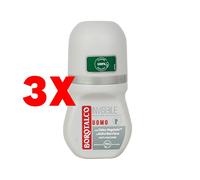 3 X Deodorante Roll-On Uomo Borotalco 50 ml con Profumo Muschiato