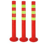 3 X Dissuasore Dissuasori Montanti Leitpfosten Pilone Spegnimento Plastica Rosso