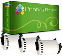 3 x DK22243 Etichette adesive continuo compatibile per Brother QL-1050 QL-1060N QL-1100 QL-1110NWB | 102mm x 30.48m | Bianco