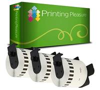 3 x DK44605 Etichette adesive continuo compatibile per Brother P-Touch QL-500 QL-500BW QL-570 QL-700 QL-720NW QL-800 QL-810W QL-820NWB QL-1050 QL-1100 QL-1110NWB | 62mm x 30.48m | Rimovibile | Giallo