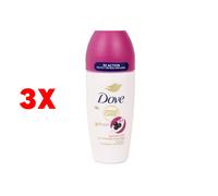 3 X Dove Deodorante Roll-on Antitraspirante Go Fresh Acai Berry & Waterlily Sce