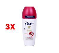 3 X Dove Deodorante Roll On Go Fresh Pomegranate 50 Ml