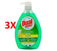 6 x DUAL POWER Piatti Gel Concentrato Limone V.Dispenser 1000 Ml