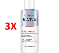 3 X Elvive Bond Repair Trattamento Pre-shampoo Con Acido Citrico Per Capelli Da