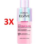 3 X Elvive Glycolic Gloss Trattamento Laminazione 5 Minuti Capelli Spenti, Poro
