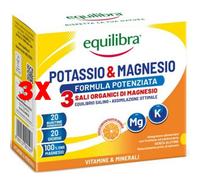 3 X Equilibra Potassio & Magnesio 20 Buste Integratore Alimentare