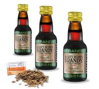 3 x Essenza Marty Romin Brandy Style 25ml - Aroma Senza Alcol Per 2,25L - Aroma Premium Per Liquori