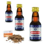 3 x Essenza Stile Anice 25ml - Aroma Senza Alcol - Anice Intenso Con Note Erbacee & Agrumate - Con Chips Di Quercia Francese 20g In Omaggio