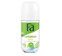 3 x Fa Deo Roll-on da donna "Caribbean Lemon" - 50 ml - Bottiglia di vetro