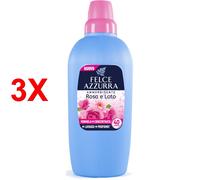3 X Felce Azzurra Ammorbidente Rosa E Fior Di Loto 40 Lavaggi 2 Lt
