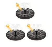 3 X Fontana Solare/Pompa d'Acqua Solare Galleggiante, con Ugello a Ddoppio Strato, 10 Stili di spruzzatura, per Bagno per Uccelli, Laghetto, Acquario, Giardino | FONTANA