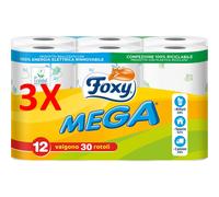 3 X Foxy Mega Igienica 12 Rotoloni 2 Veli Decorati