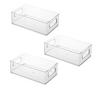 3 X Frigorifero Organizer Impilabile Scatola di Conservazione Serbatoio Cassetto