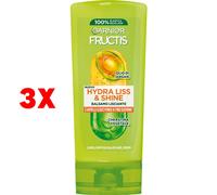 3 X Fructis Balsamo Lisciante Hydra Liss & Shine Capelli Crespi Difficili Da Lis