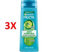 3 X Fructis Shampoo Citrus Detox - Antiforfora Con Scorza Di Limone 250 Ml.