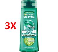 3 X Fructis Shampoo Idratante Aloe Hydra Bomb - Per Capelli Disidratati Con Gel