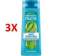 3 X Fructis Shampoo Re-oxygen Anti Forfora - Per Capelli Normali Con Estratto D