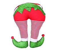 3 x Gambe Elfo per Albero di Natale - Gambe Folletto di Natale Imbottite da 30 cm - Gambe Elfo Che Spuntano dal Tronco Set da 3 Pezzi