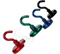 3 x Ganci magnetici Magnete con Gancio - COLORATO - Ø 25 mm - Neodimio (NdFeB) - Forza di attrazione: 22kg - Magneti permanenti in Terre Rare - Calamite potenti decorativi, colore:verde