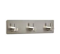 3 x Gancio da Parete PANDORA Tripli (180 x 45 x 29 mm) Acciaio Inox antiruggine Autoadesivi 3M per Cucina & Bagno Gancio per Stoviglie Portasciugamani Gancio Murali Binario Gancio di SO-TECH®