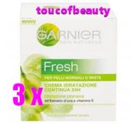 3 x GARNIER FRESH Crema idratazione 24H Pelli normali e miste 50ml