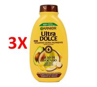 3 X Garnier Ultra Dolce Shampoo Avocadoekarite 250 Ml