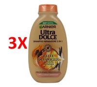 3 X Garnier Ultra Dolce Shampoo Vaniglia E Papaya 250 Ml