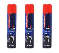 3 x gas accendini da 300 ml per accendini con 5 adattatori | Near Zero impurities | Bruciatore flamber | Ricarica gas | Accendini tempesta