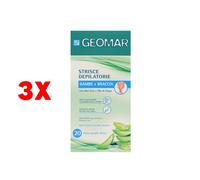 GEOMAR | Strisce Depilatorie Corpo, con Olio di Mandorle e di Argan, 95% di Origine Naturale, Made in Italy, 1 x 20 strisce